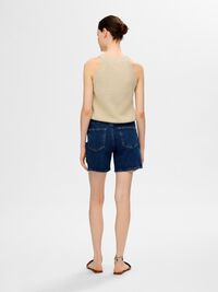 KNITTED HALTERNECK TOP, Birch, highres