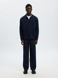 RELAXED FIT KNITTED CARDIGAN, Sky Captain, highres