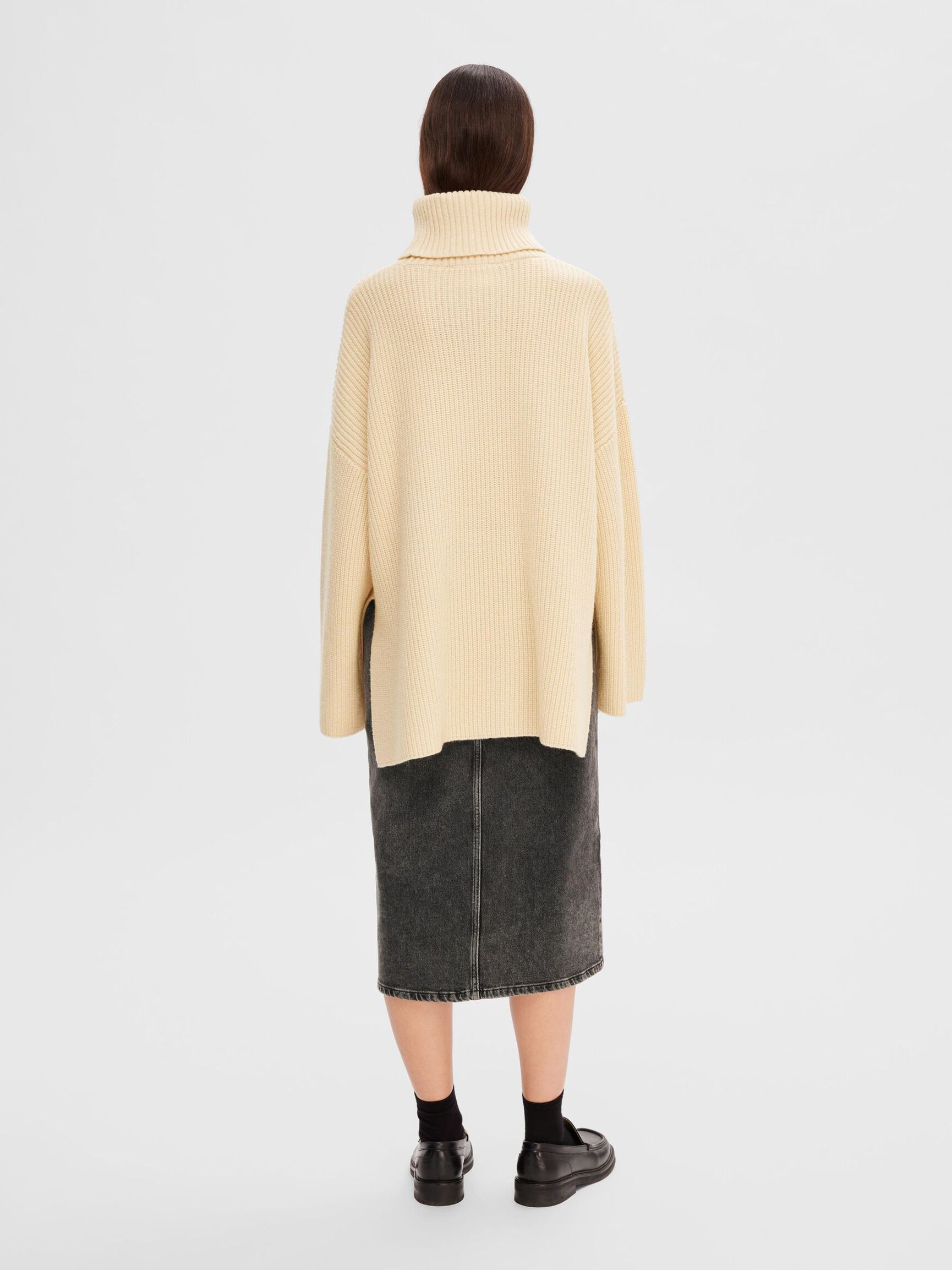 OVERSIZED WOLLGEMISCH PULLOVER, Birch, highres