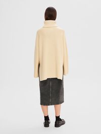 OVERSIZED WOLLGEMISCH PULLOVER, Birch, highres