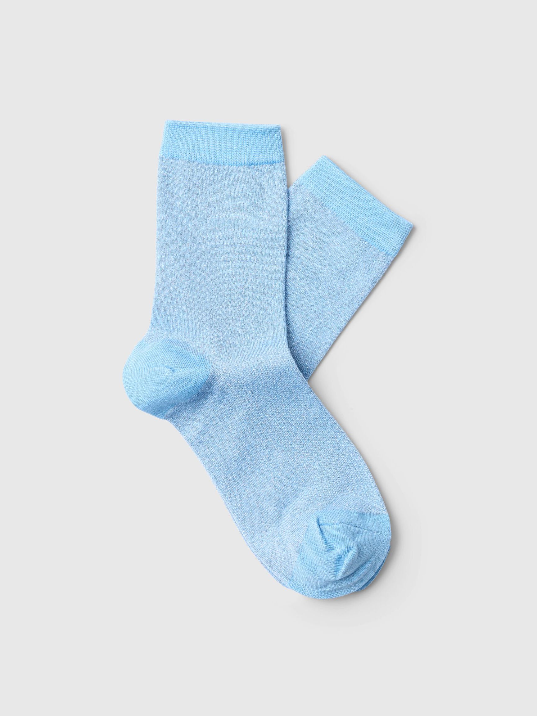 GLITZER GESTRICKTE SOCKEN, Blissful Blue, highres