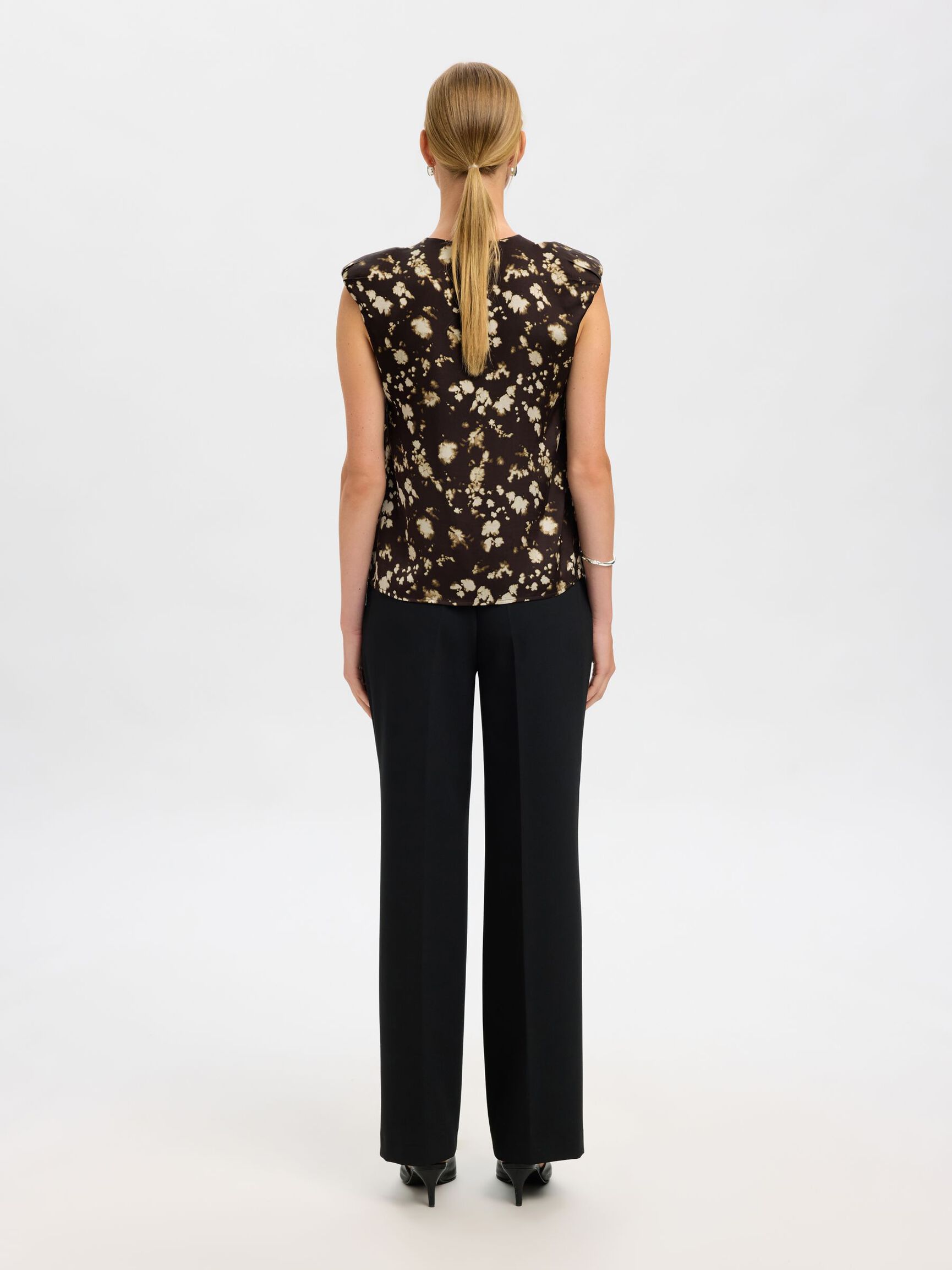 VISCOSE PRINTED  TOP, Demitasse, highres