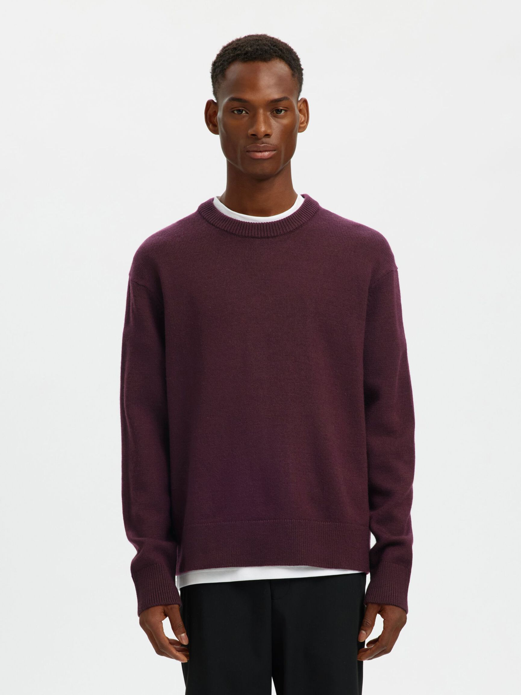 100% WOOL KNITTED JUMPER, Winetasting, highres