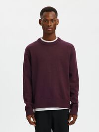 100% WOOL KNITTED JUMPER, Winetasting, highres