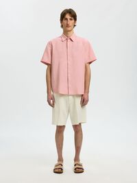 REGULAR FIT LINEN-BLEND SHIRT, Rose Dawn, highres