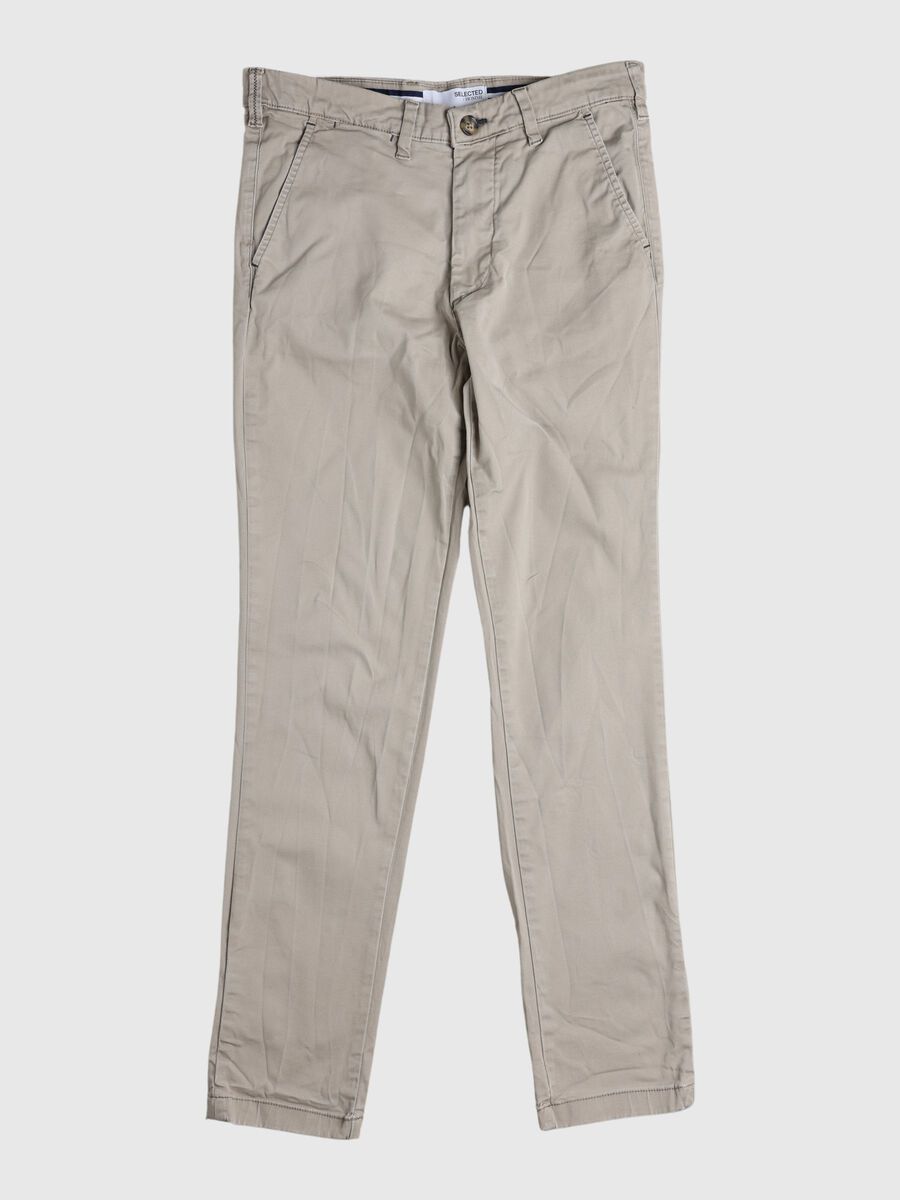 Selected SLIM FIT CHINOS, Greige, highres - 80000077_Greige_001.jpg