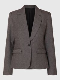 SLIM FIT BLAZER, Black, highres