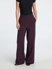 VISCOSEMIX WIDE LEG BROEK, Plum Perfect, highres