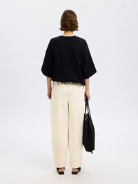 BAUMWOLL BARREL FIT HOSEN, Birch, highres