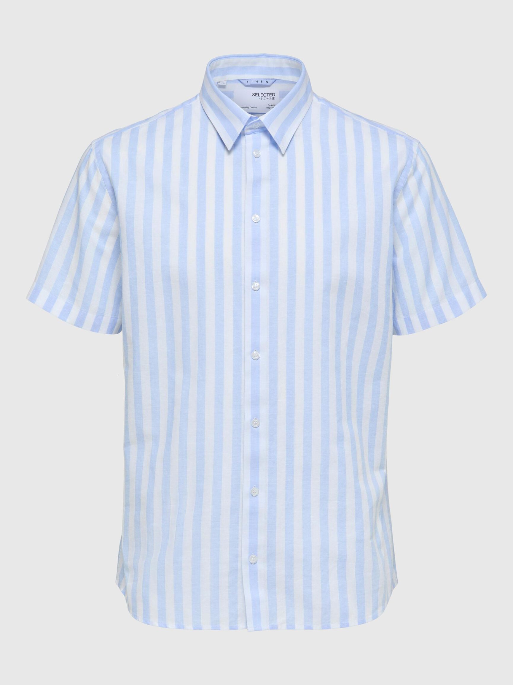 KLASSISK KORTÆRMET SKJORTE, Cashmere Blue, highres
