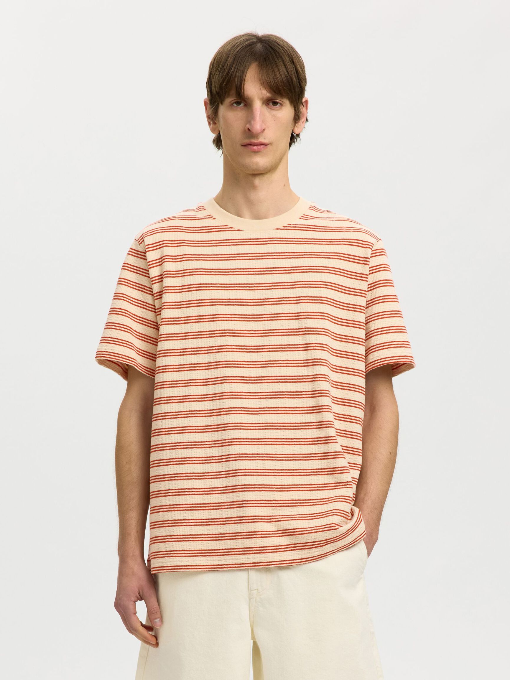 REGULAR FIT T-SHIRT, Birch, highres