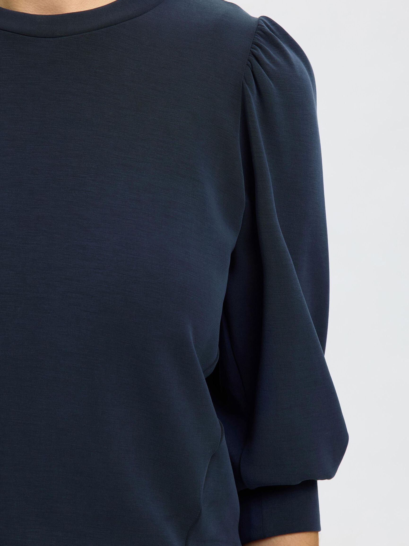 PUFF SLEEVE SWEATSHIRT, Dark Sapphire, highres