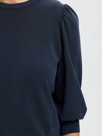 PUFF SLEEVE SWEATSHIRT, Dark Sapphire, highres