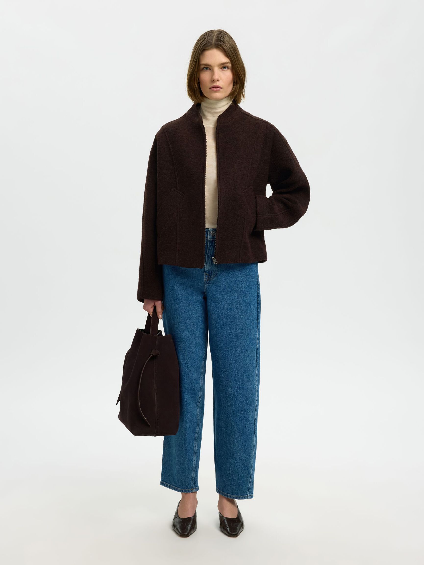 WOOL BLEND JACKET, Delicioso, highres