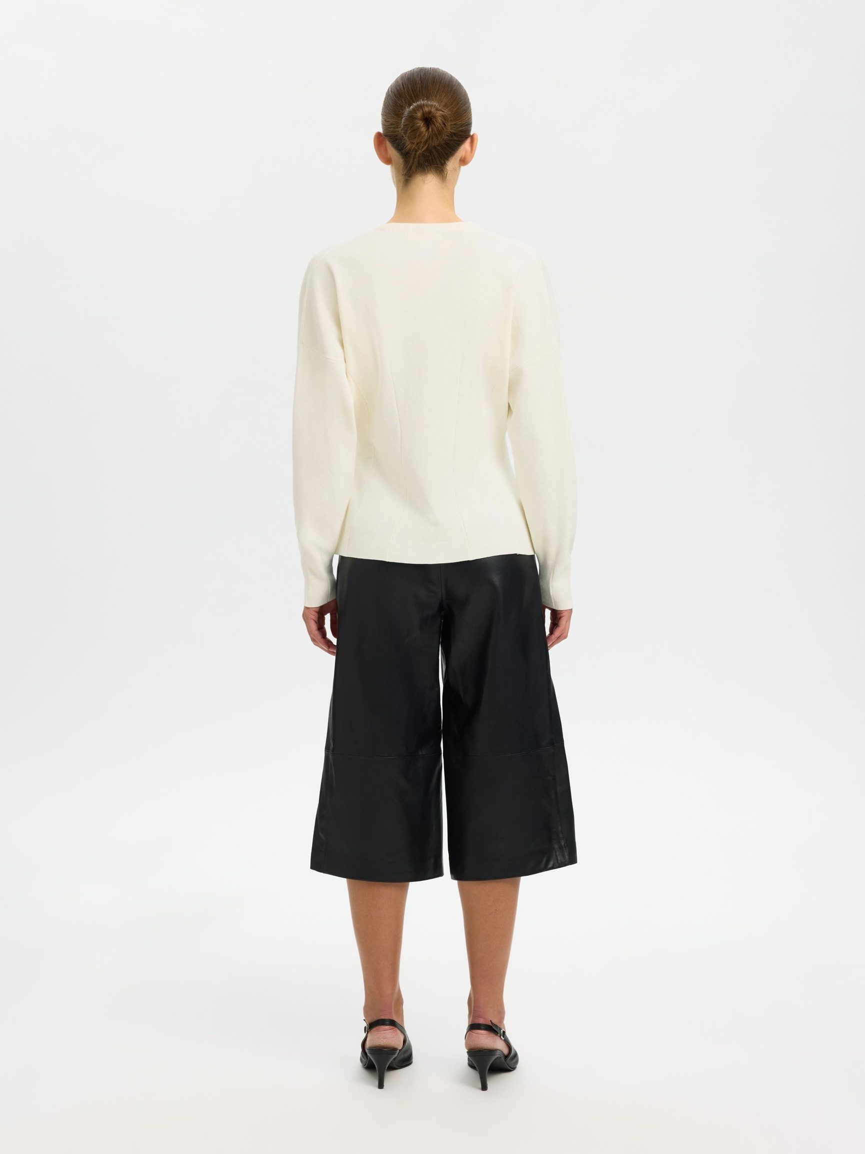 COTTON CARDIGAN, Egret, highres