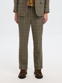 WOOL BLEND SUIT TROUSERS, Slate Black, highres