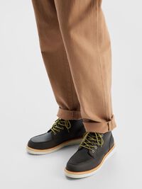 MOC-TOE LEATHER BOOTS, Demitasse, highres