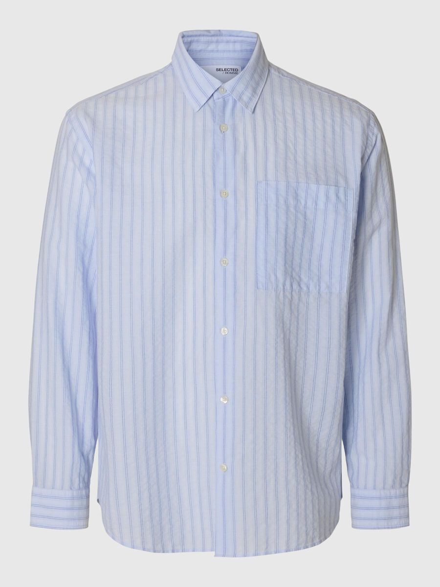 Selected SEERSUCKER LONG SLEEVED SHIRT, Cashmere Blue, highres - 16096900_CashmereBlue_1165879_001.jpg