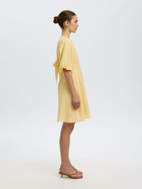 SHORT SLEEVED MINI DRESS, Italian Straw, highres