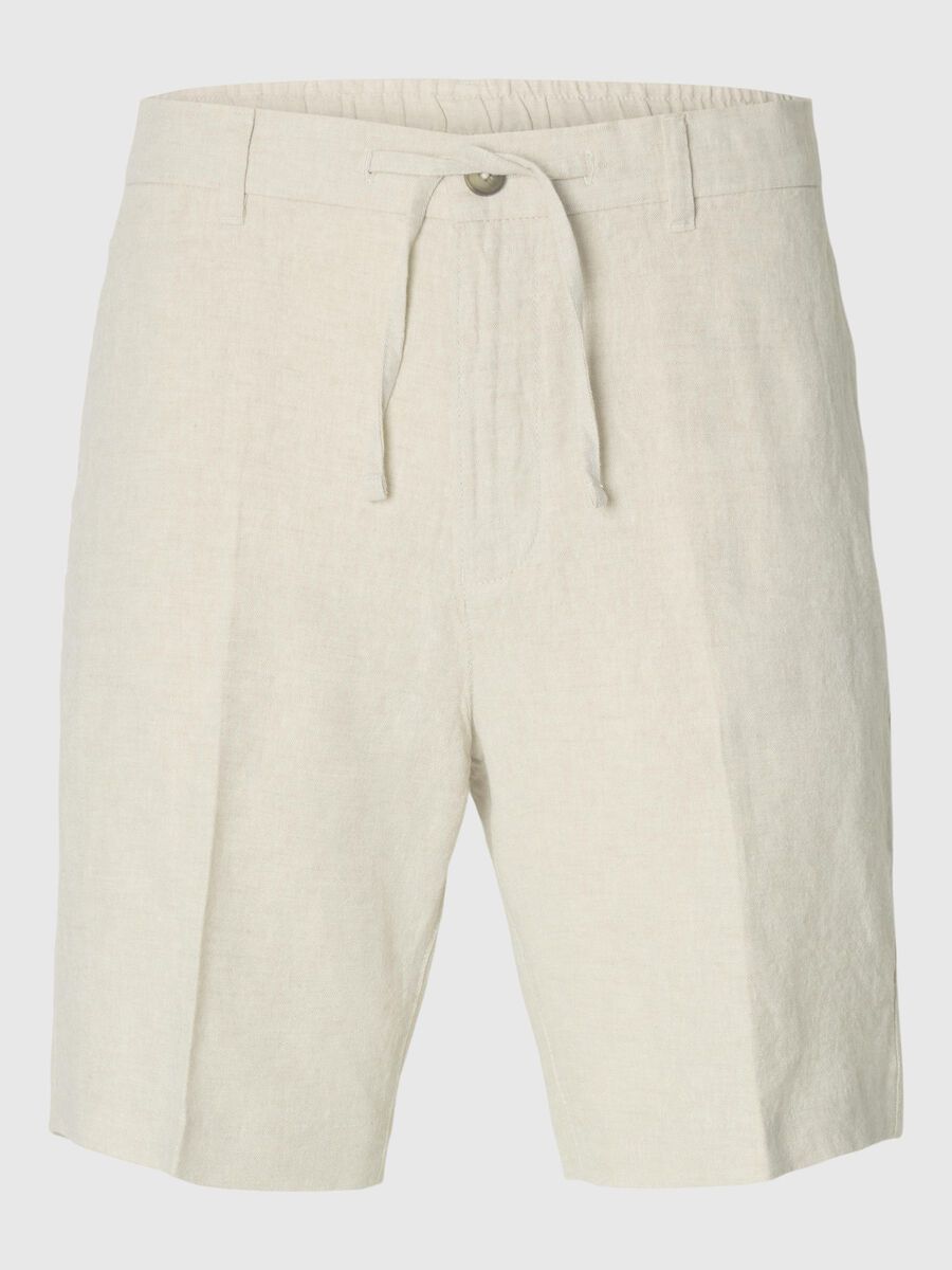 Selected REGULAR FIT SHORTS AUS LEINENGEMISCH, Pure Cashmere, highres - 16097604_PureCashmere_1183222_001.jpg
