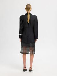 SEQUIN MIDI SKIRT, Black, highres