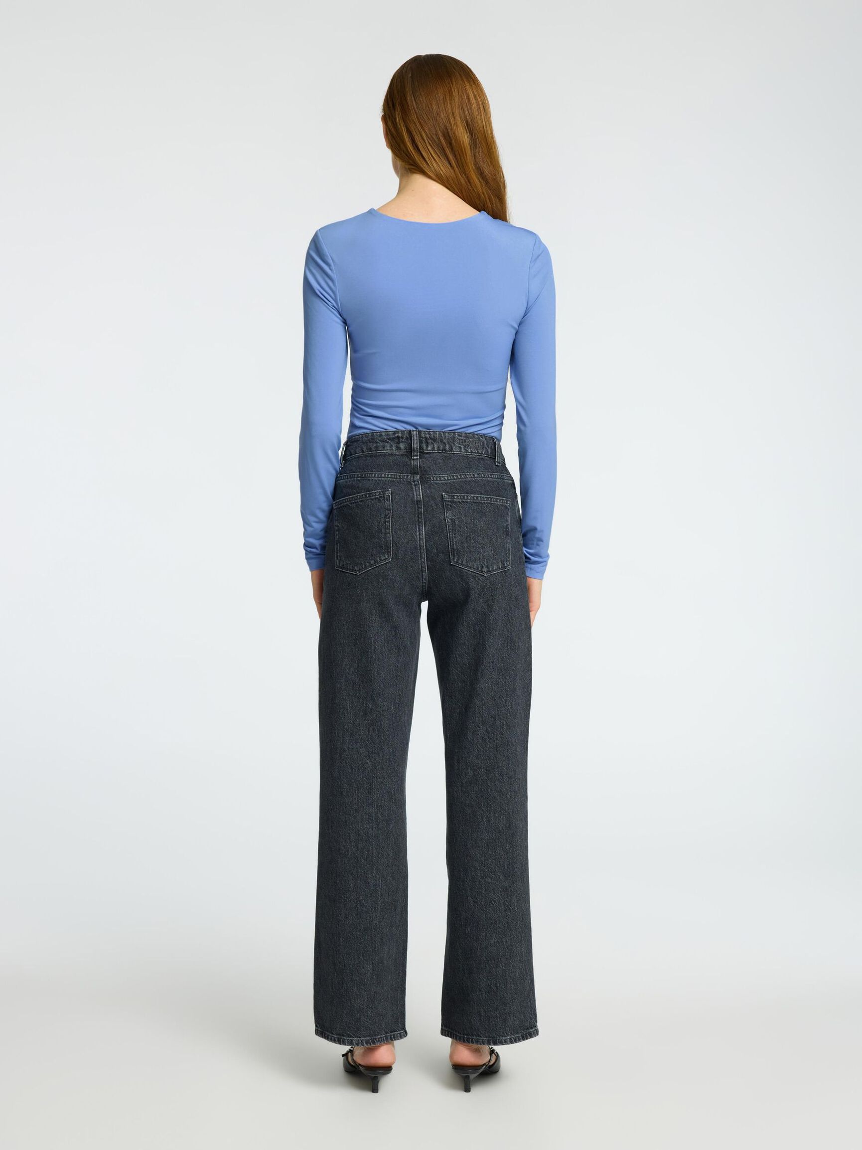 KNUTPRYDD LÅNGÄRMAD BODY, Cornflower Blue, highres