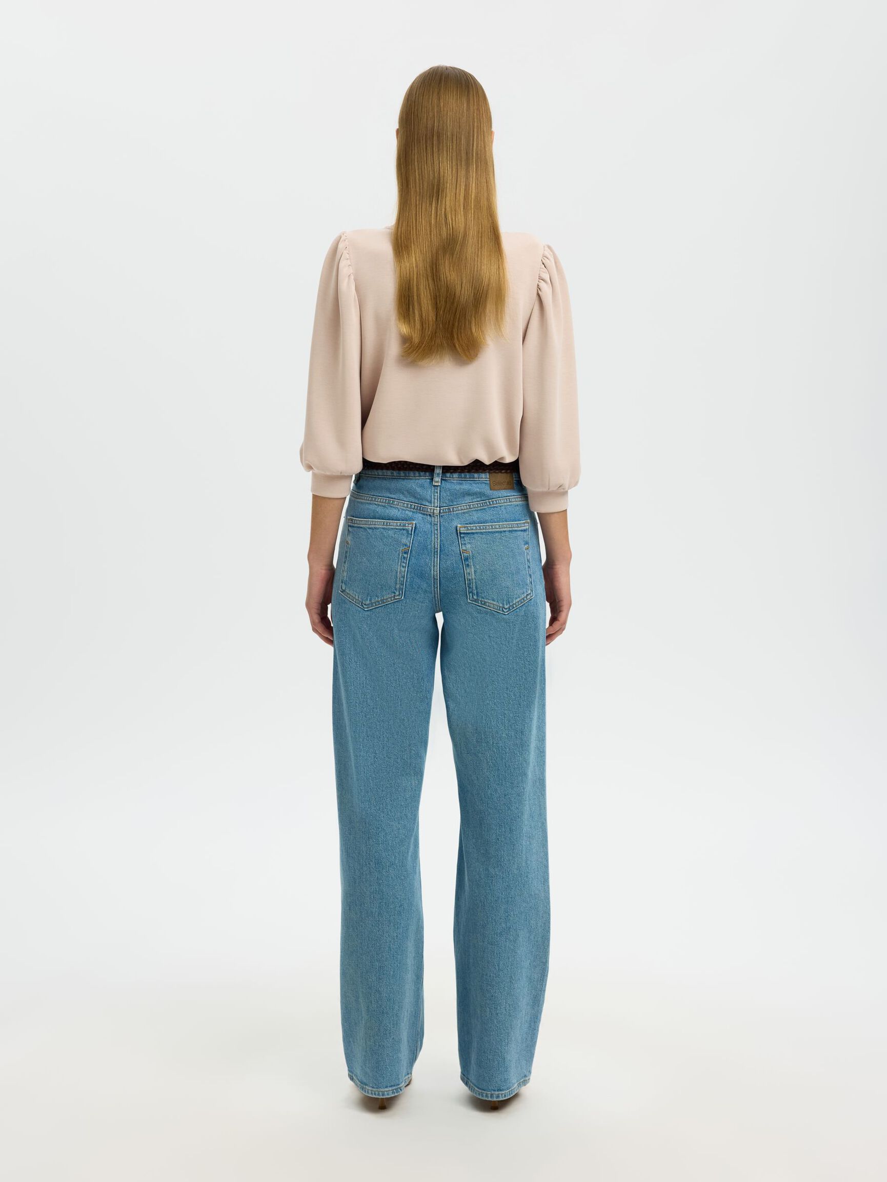 PUFF SLEEVE SWEATSHIRT, Pure Cashmere, highres