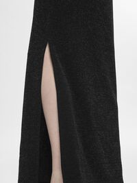 REVERSIBLE GLITTER MAXI DRESS, Black, highres
