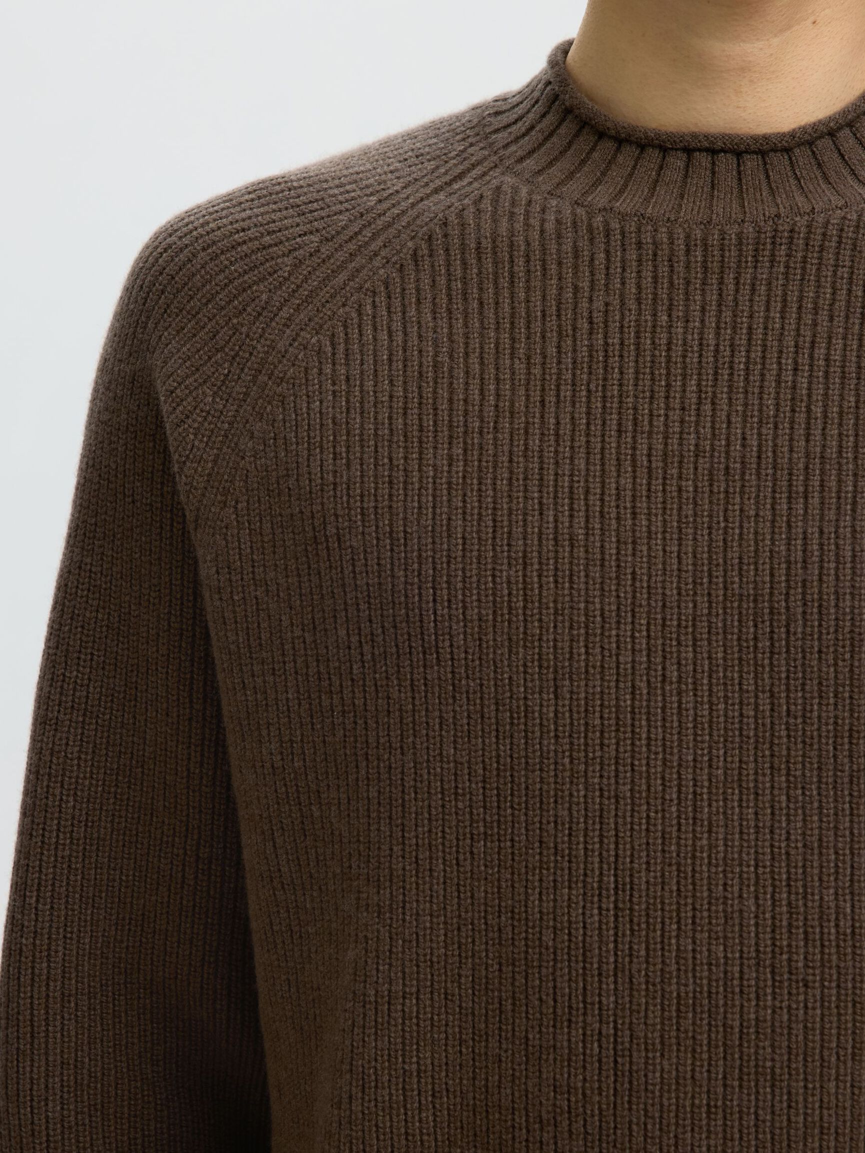 WOOL JUMPER, Turkish Coffee, highres