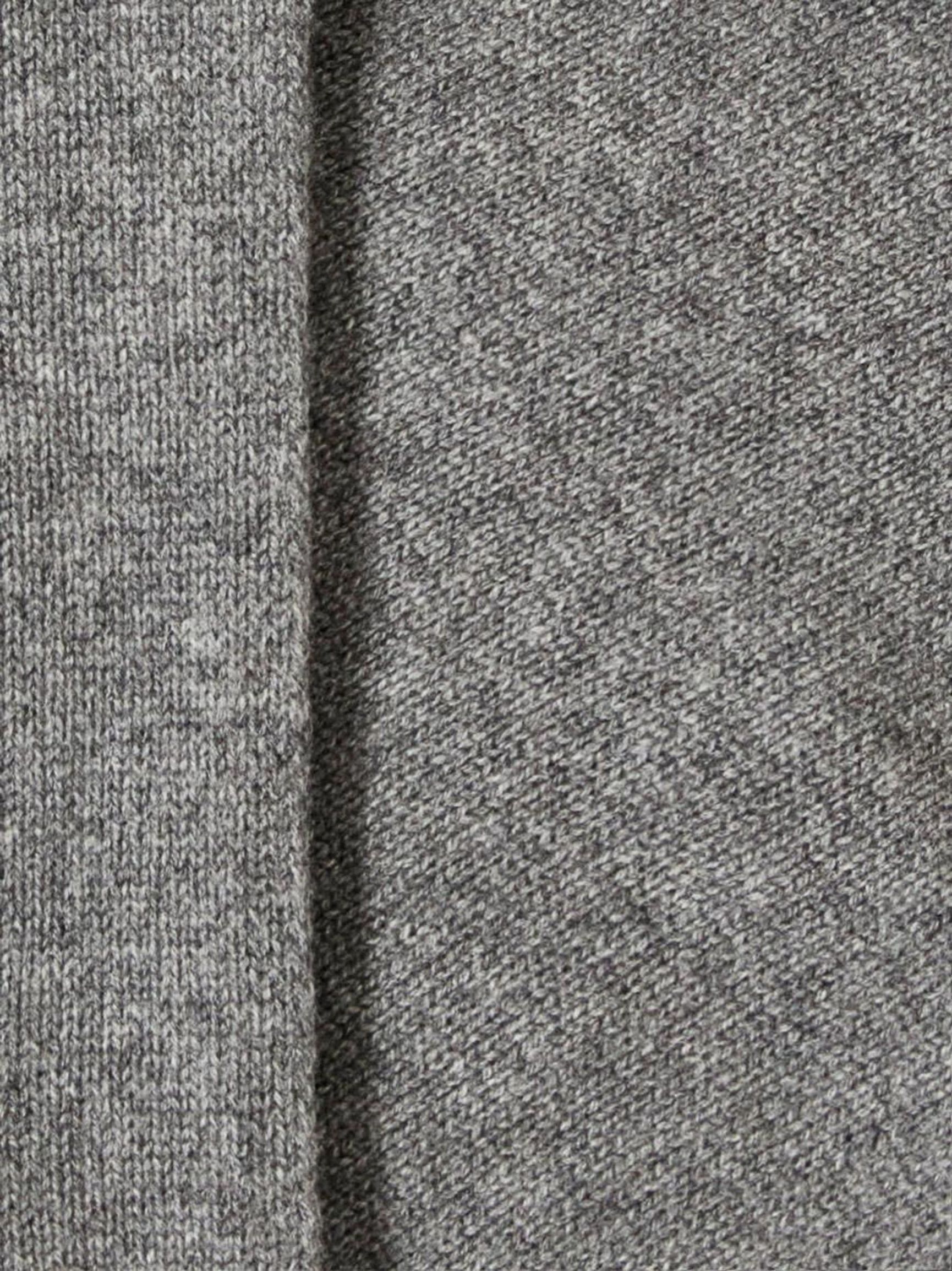 CASHMERE BLEND SCARF, Medium Grey Melange, highres