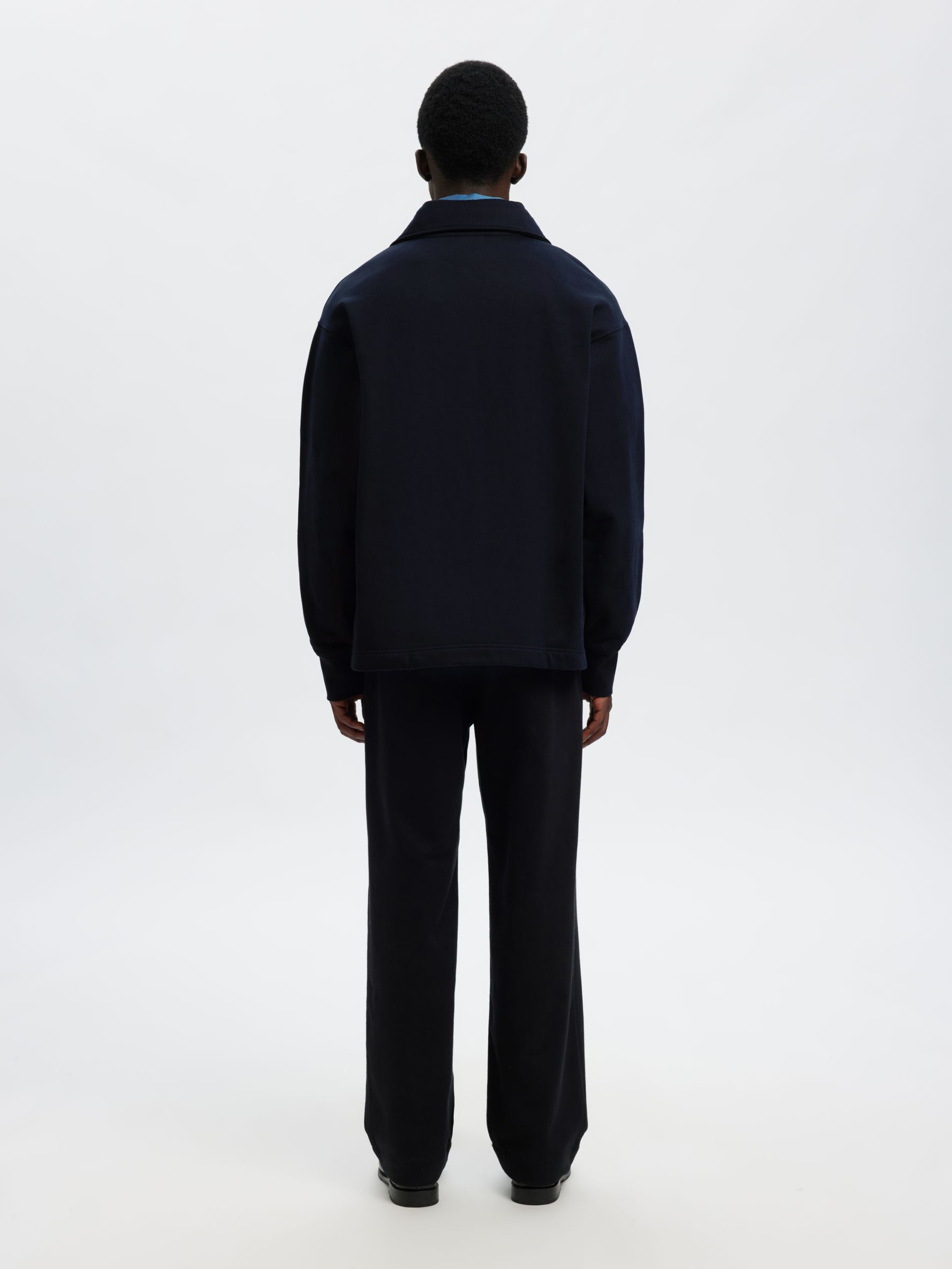 BAUMWOLL SWEATSHIRT MIT REISSVERSCHLUSS, Sky Captain, highres