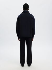 BAUMWOLL SWEATSHIRT MIT REISSVERSCHLUSS, Sky Captain, highres