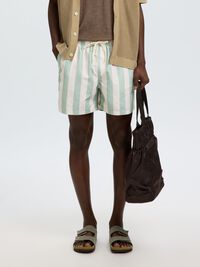 PRINTED SWIM SHORTS, Bok Choy, highres