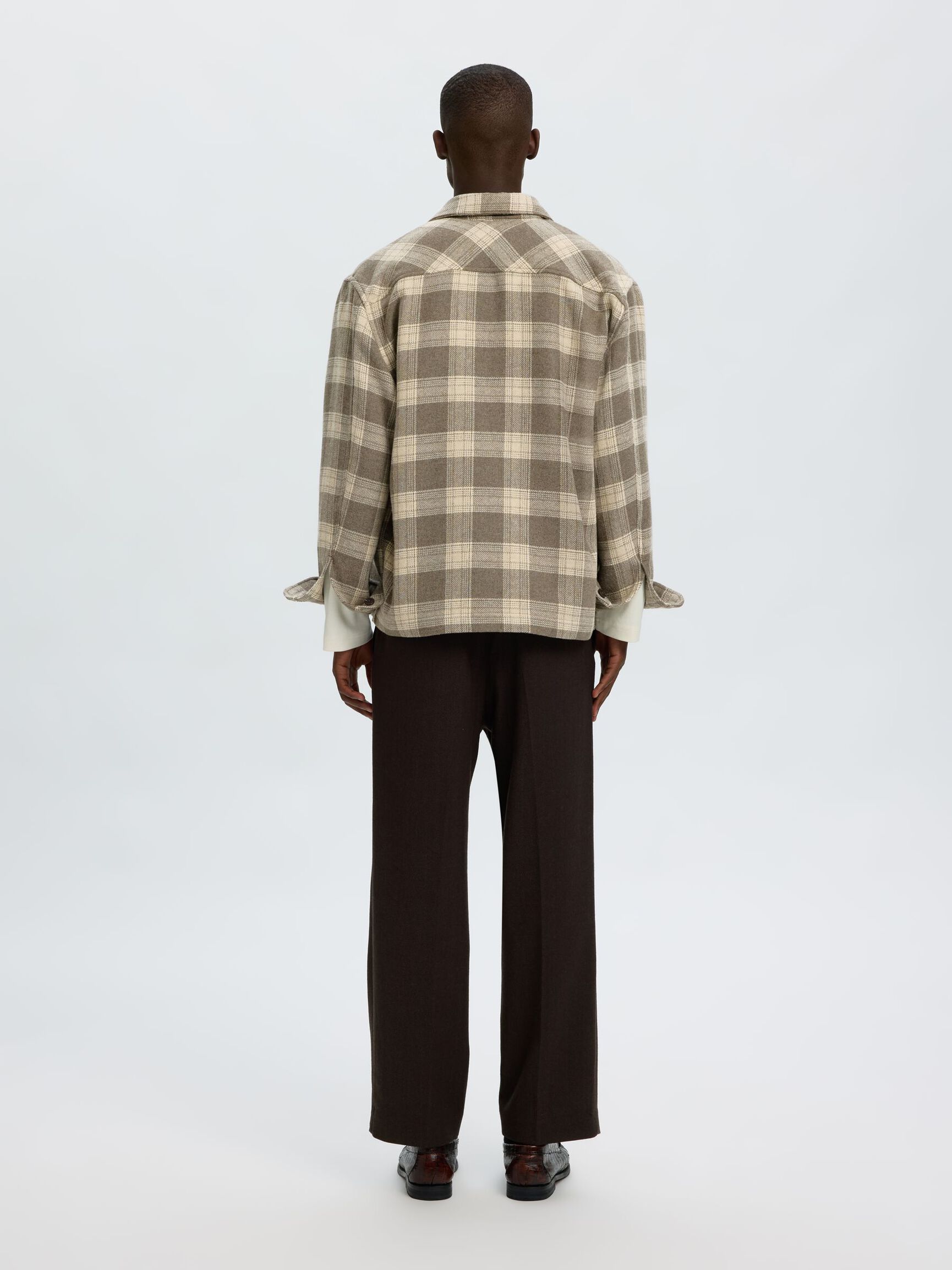REGULAR FIT OVERSHIRT, Oatmeal, highres