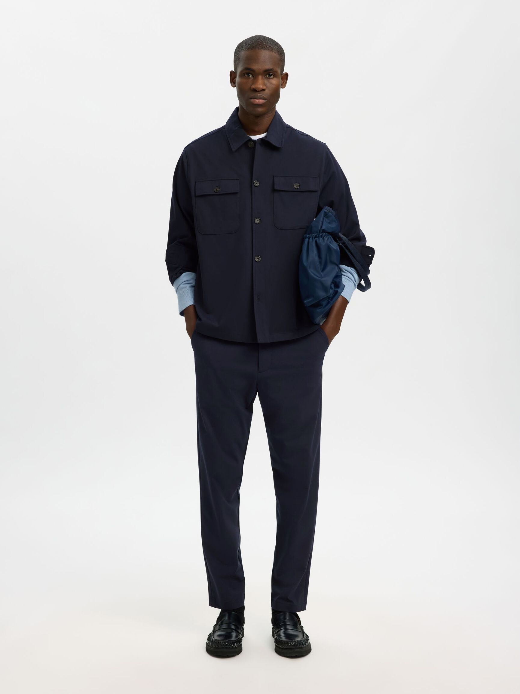 CAMICIA OVER, Dark Sapphire, highres