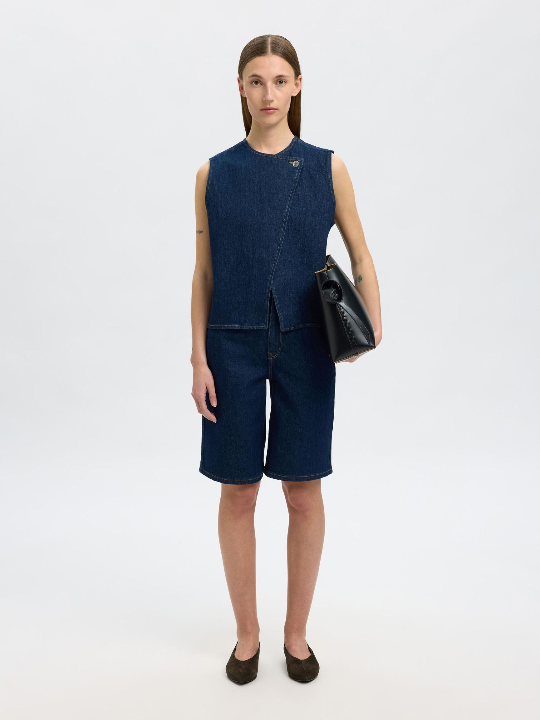 ÄRMELLOSE JEANSWESTE, Dark Blue Denim, highres