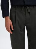 Selected PLISSÉ EN VISCOSE MÉLANGÉE PANTALON, Dark Grey Melange, highres - 16094358_DarkGreyMelange_006.jpg