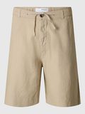 Selected LØS PASSFORM SHORTS I LINBLANDING, Pure Cashmere, highres - 16097541_PureCashmere_001.jpg