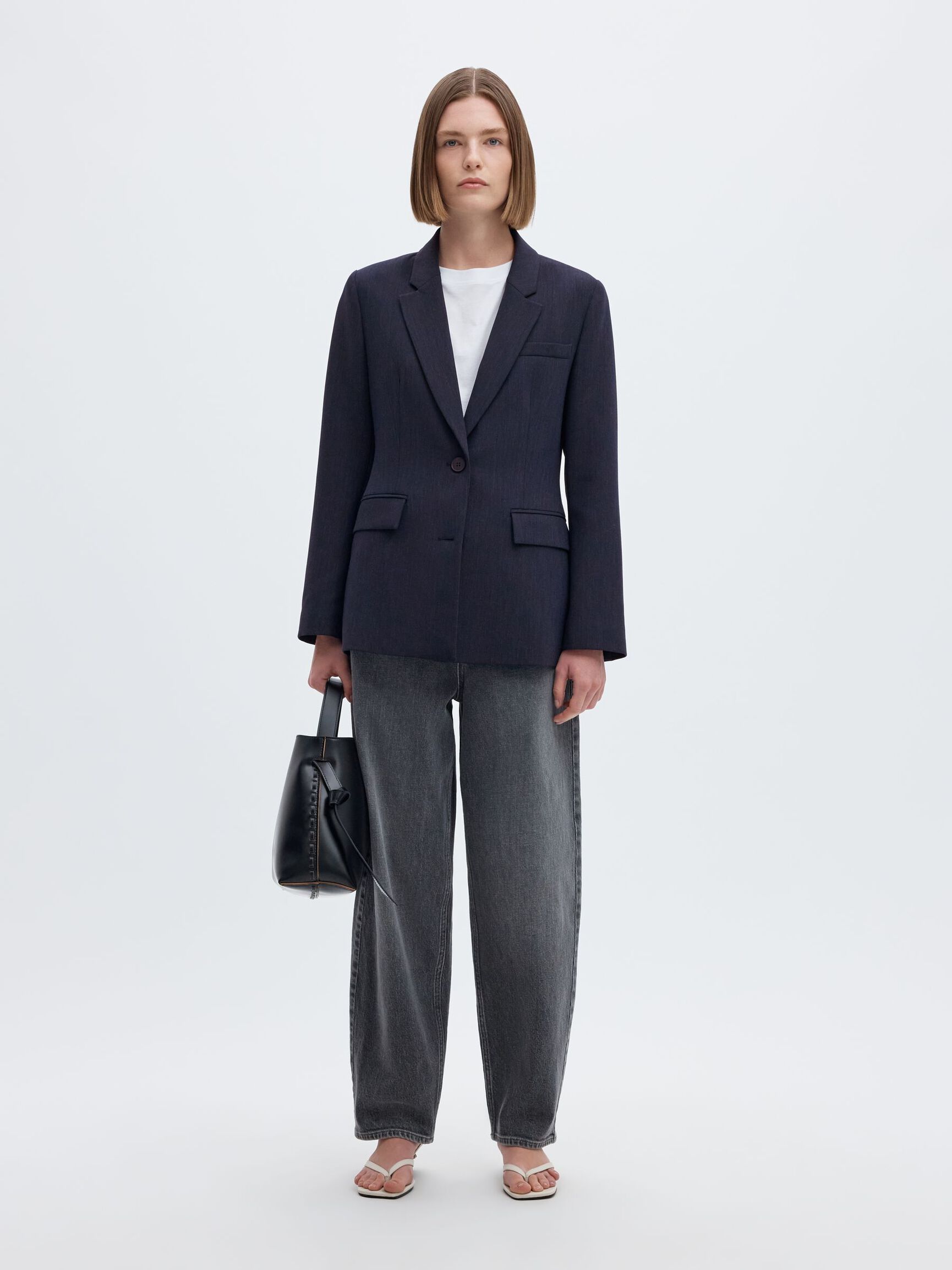 VISCOSE BLEND CLASSIC BLAZER, Dark Sapphire, highres