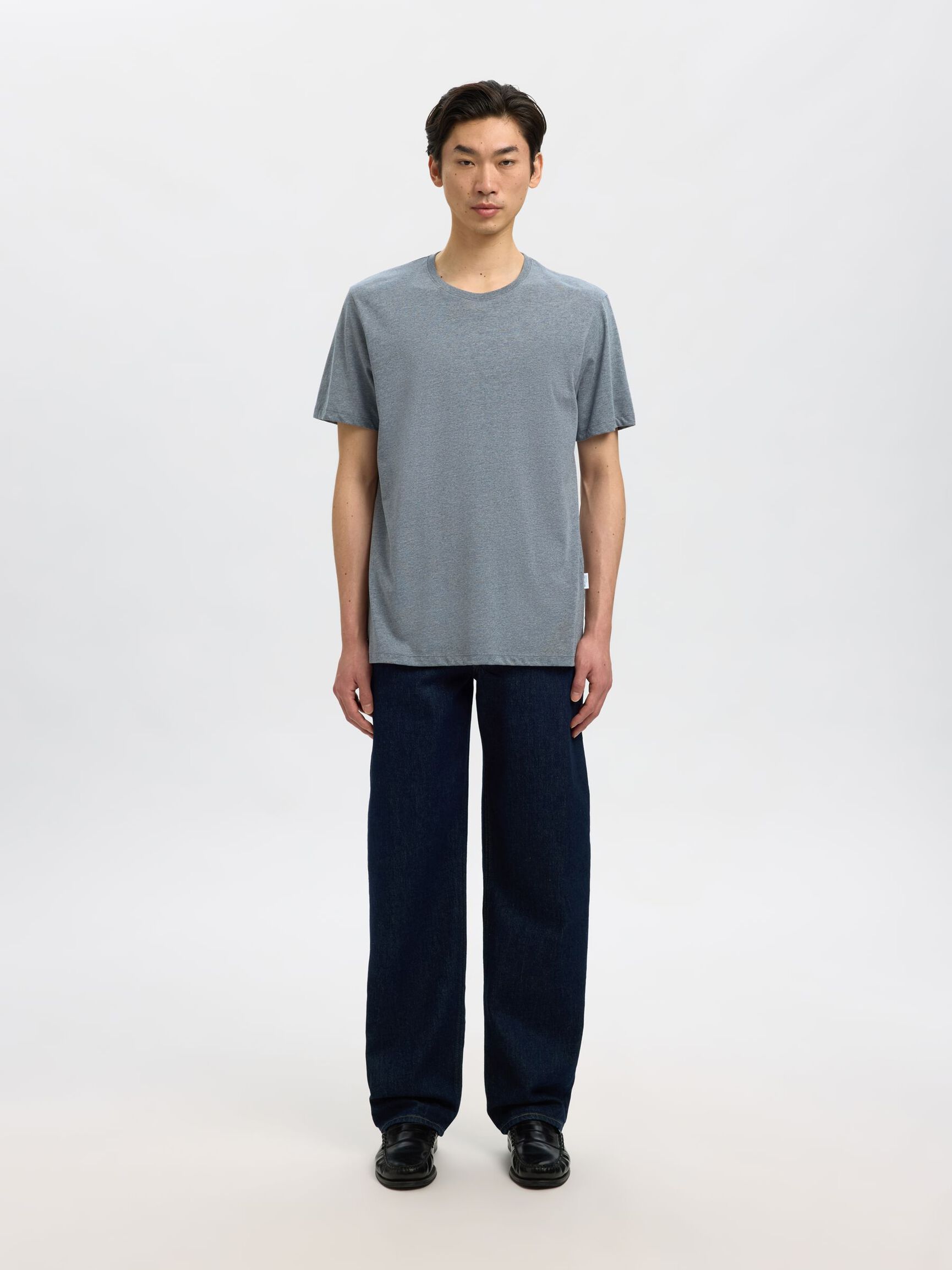 CLASSIQUE T-SHIRT, Medium Grey Melange, highres