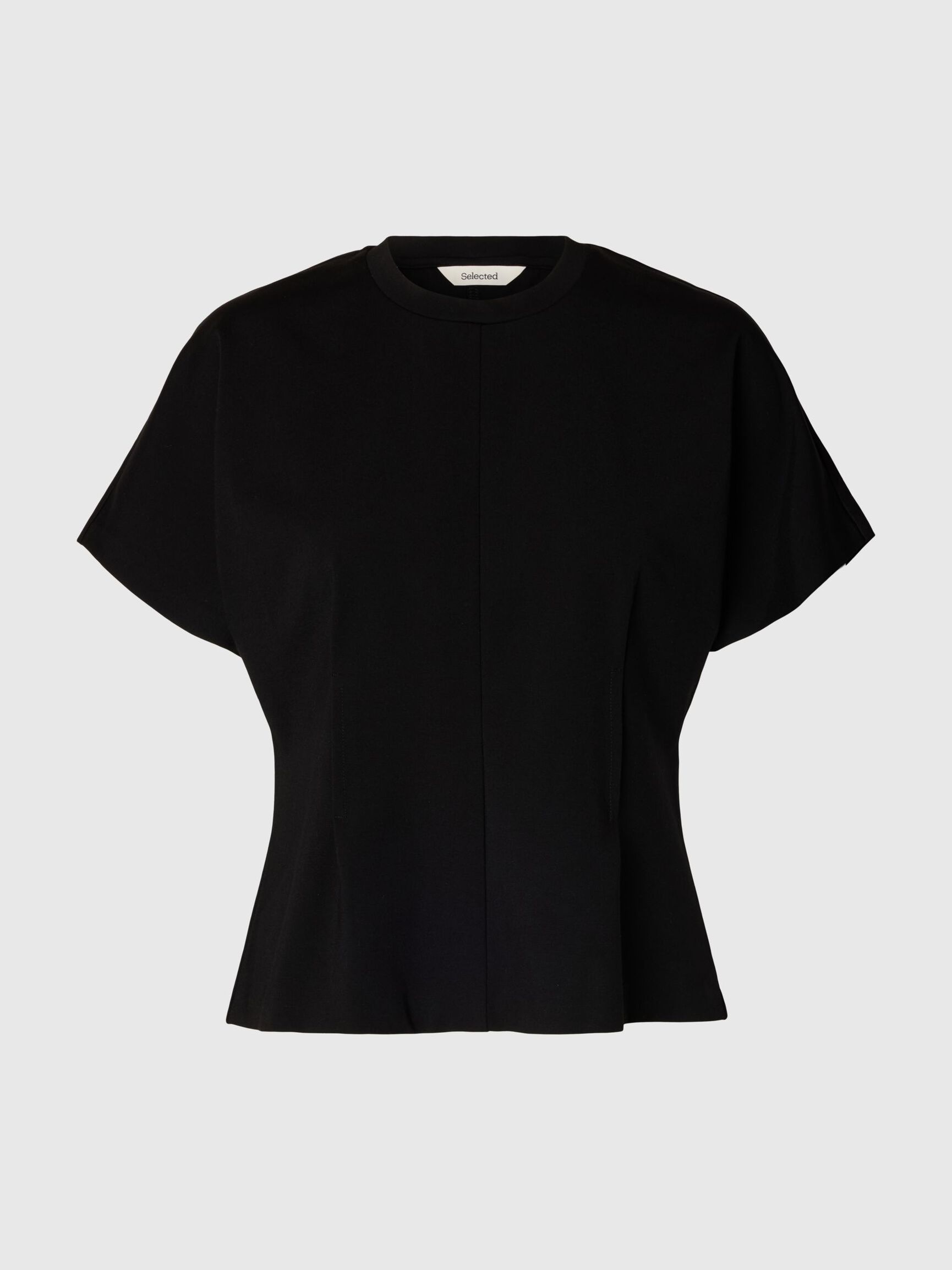 FITTED T-SHIRT, Black, highres