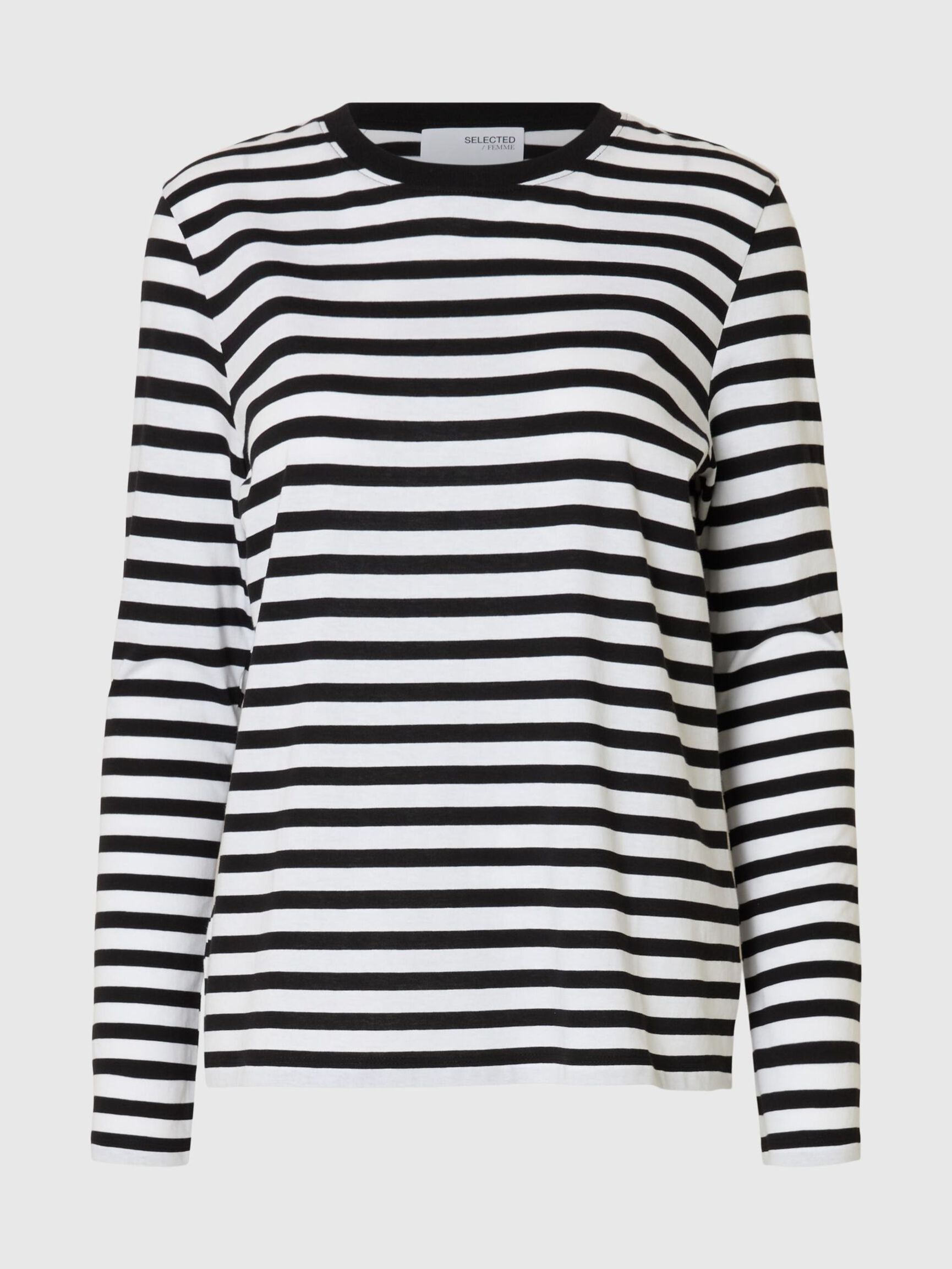 GESTREIFTES LONGSLEEVE, Black, highres