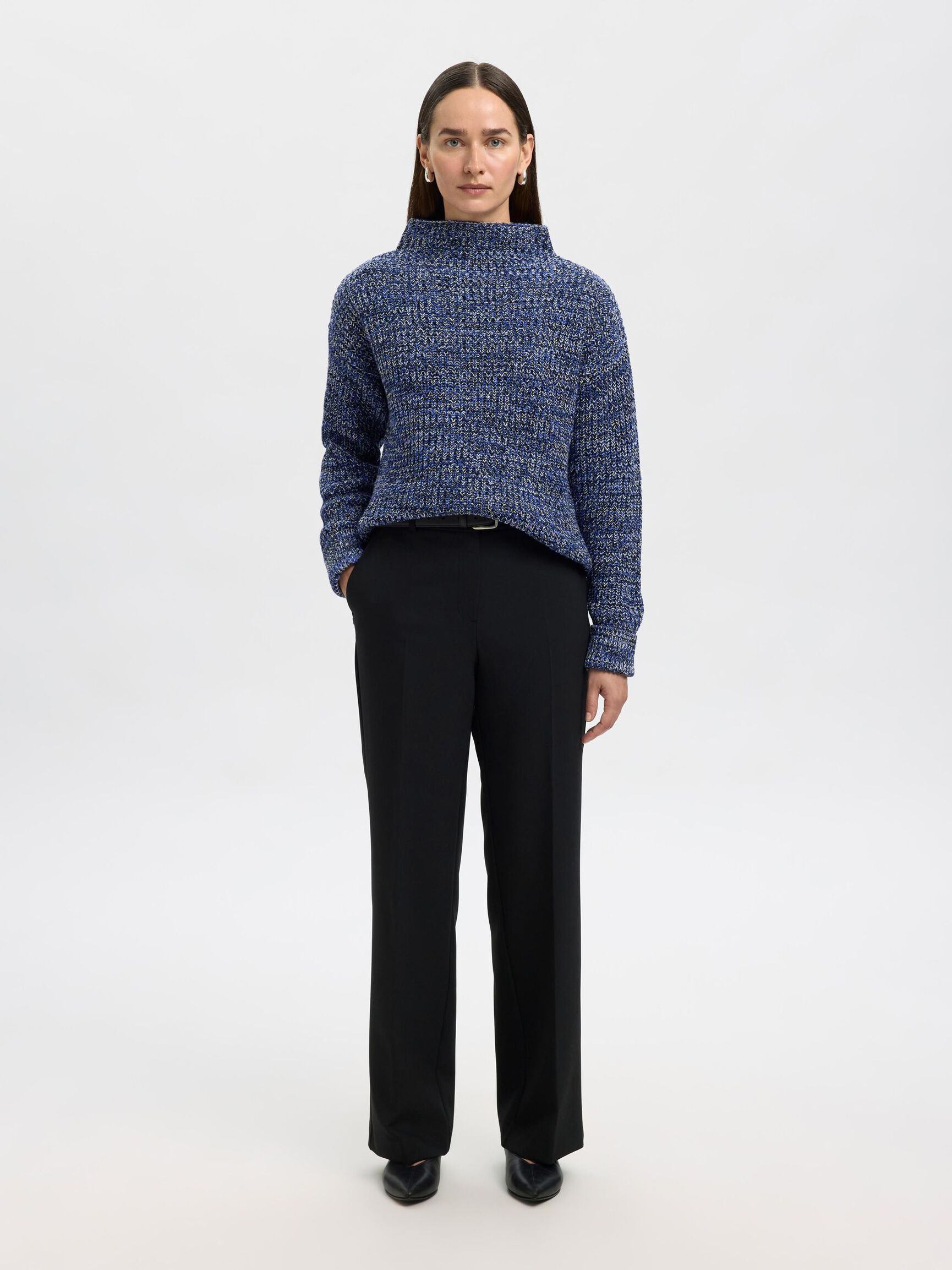 OVERSIZED JUMPER, Dazzling Blue, highres