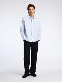 100% BOMULD OVERSHIRT, Sky Blue, highres