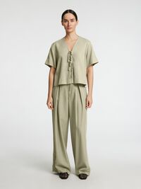 MID WAIST HOSE MIT WEITEM BEIN, Vetiver, highres