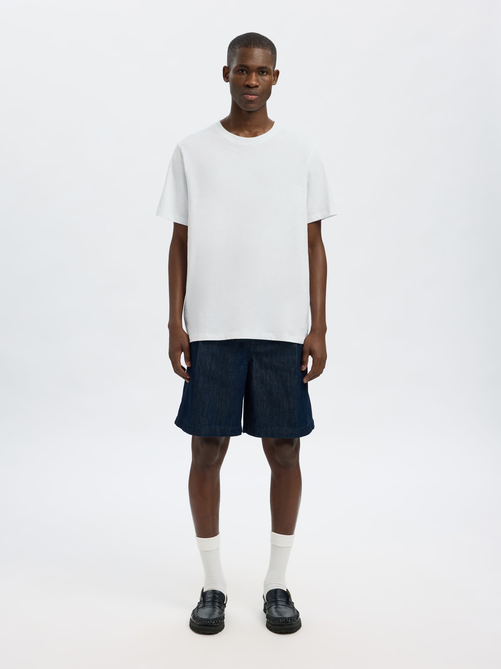 COTTON SLUB T-SHIRT, Bright White, highres