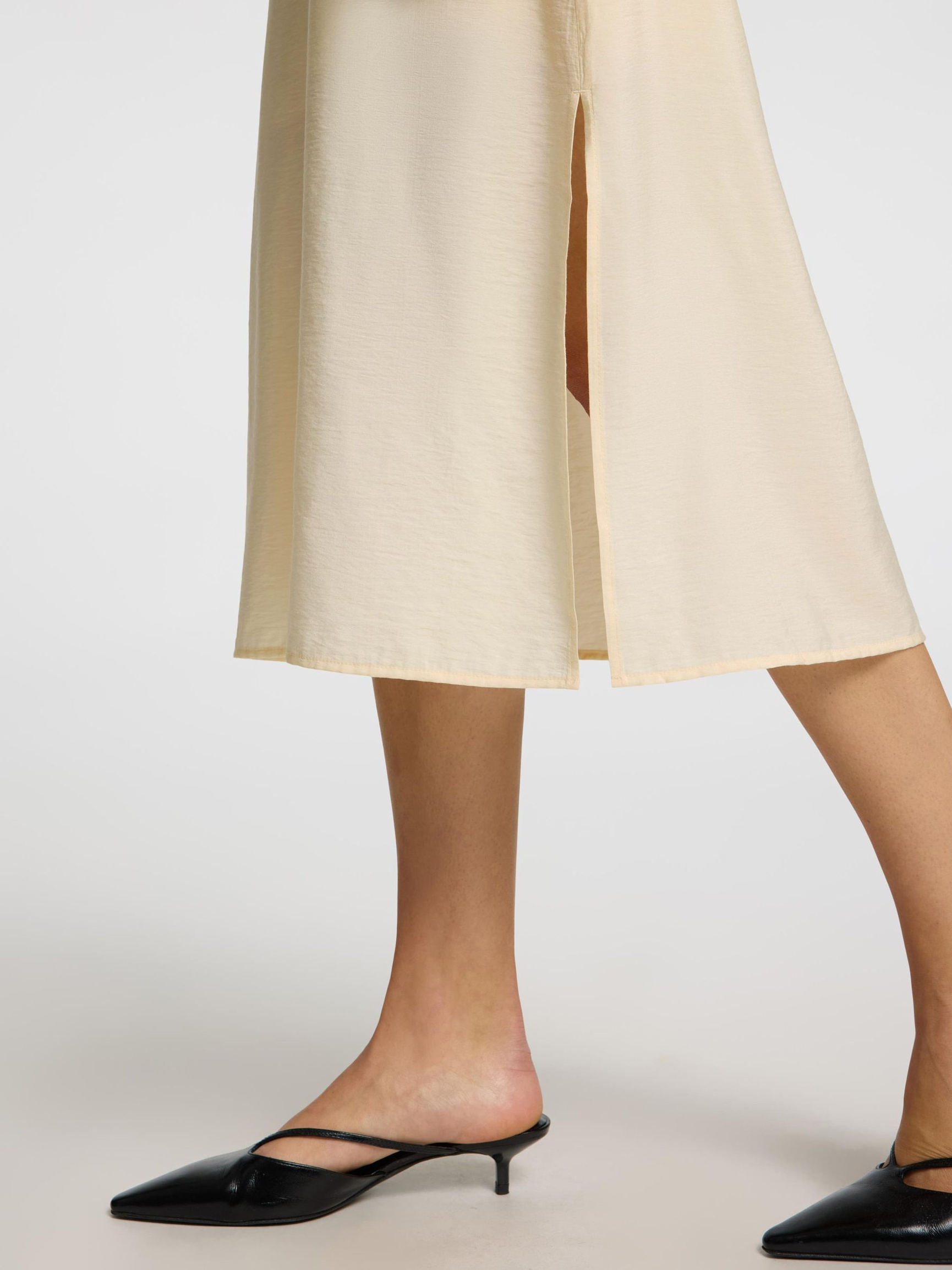 SLEEVELESS MIDI DRESS, Birch, highres