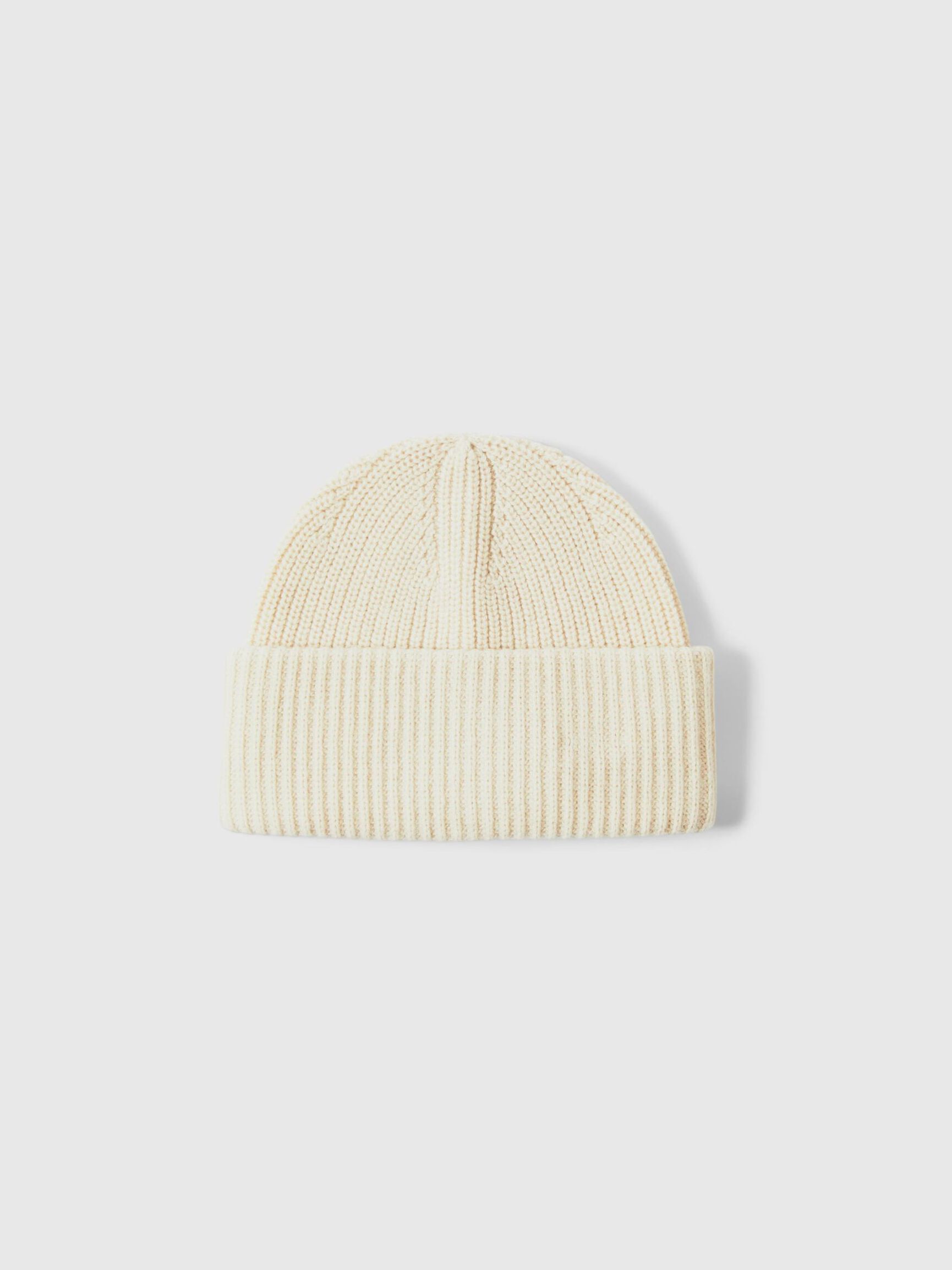KNITTED BEANIE, Birch, highres