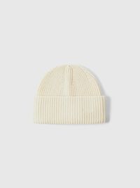 KNITTED BEANIE, Birch, highres