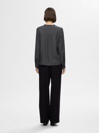 CUELLO EN V BLUSA DE CUELLO EN PICO, Volcanic Ash, highres